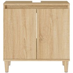Vidaxl Omarica za umivalnik sonoma hrast 58x33x60 cm inženirski les