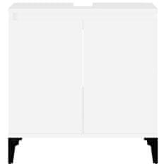 Vidaxl Omarica za umivalnik bela 58x33x60 cm inženirski les