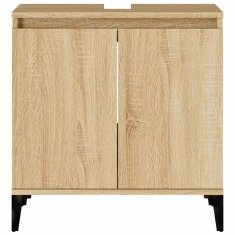 Vidaxl Omarica za umivalnik sonoma hrast 58x33x60 cm inženirski les
