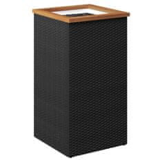 Vidaxl Vrtno korito črno 40x40x80 cm poli ratan