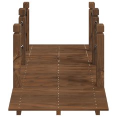 Vidaxl Vrtni most z verižnimi ograjami 150x67x56 cm trdna smrekovina