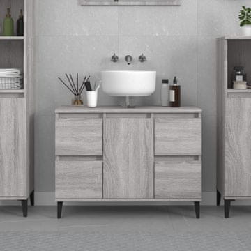 Vidaxl vidaXL Omarica za umivalnik, siva, hrast sonoma, 80x33x60 cm