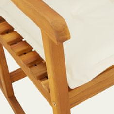 shumee Gugalni stol z blazinami trden akacijev les
