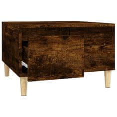 Vidaxl Klubska mizica dimljeni hrast 55x55x36,5 cm inženirski les