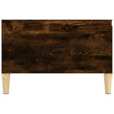 Vidaxl Klubska mizica dimljeni hrast 55x55x36,5 cm inženirski les