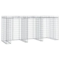 Vidaxl Gabionska stena za smetnjak 270x91x120 cm pocinkano železo