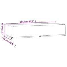 Vidaxl Prevleka za ležalnik 12 obročkov 205x75x40 cm polietilen