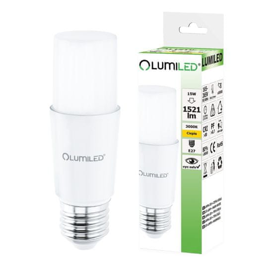 LUMILED LED žarnica E27 STICK 15W = 100W 1521lm 3000K Toplo bela