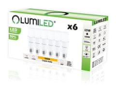 LUMILED 6x LED žarnica E27 STICK 15W = 100W 1521lm 3000K Toplo bela