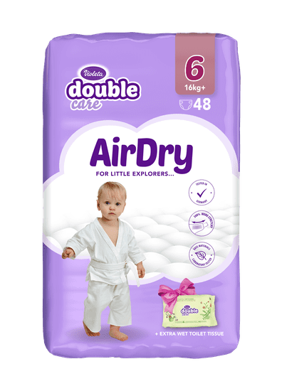 Violeta Air Dry Junior Plus plenice, vel. 6, 48/1 + toaletni papir, vlažilni
