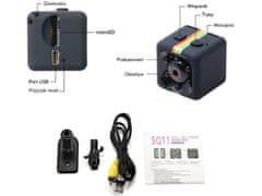Verkgroup Akumulatorska mini FULL HD IR USB spletna spy kamera + 2 nosilca