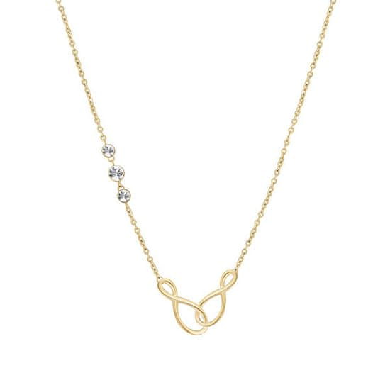 Brosway Elegantna pozlačena ogrlica Infinity Ribbon BBN10