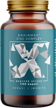 BrainMax Cink kompleks, cink, selen, baker in kurkuma, 100 rastlinskih kapsul