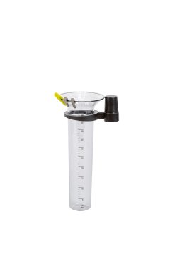 Deževnica z držalom in prikazom časa 22 cm