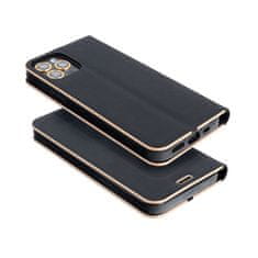 OEM LUNA Book Gold torbica za XIAOMI Redmi Note 14 PRO 5G / 14 PRO PLUS 5G, črna