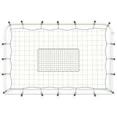 Greatstore Nogometni gol z mrežo bel in črn 184x61x123 cm jeklo in PE