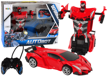 Robot RC Avto Robot 2v1 LEAN TOYS, Rdeč
