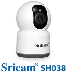 SRICAM SH038 WiFi notranja vrtljiva IP kamera, 4MP - odprta embalaža