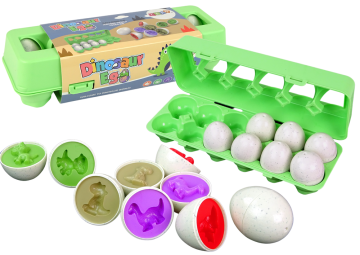 slomart LEAN TOYS Jajca Dinozavrov Sestavljanka za Učenje Oblik