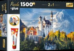 Trefl Sestavljanka 2v1 Grad Neuschwanstein jeseni 1500 kosov z lepilom