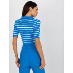 Factoryprice Ženska črtasta majica POLO modra TO-BZ-7006.44P_398287 Univerzalni