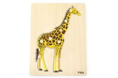 Viga Lesena Montessori sestavljanka - žirafa