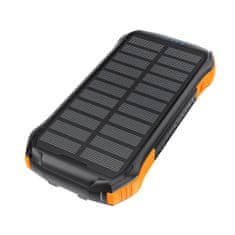 Choetech Solar Power Bank 10000mAh Qi 5W, črna/oranžna