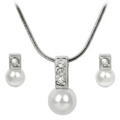 Eleganten komplet ogrlice in uhanov Pearl Caorle White