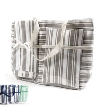 Mhome Set torba za na plažo + ležalka + mini vzglavnik 51x36x14cm / več barv / poliester, papir, pvc