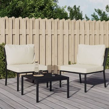 Vidaxl vidaXL Vrtni stoli z blazinami iz peska, 2 kosa, 60x74x79 cm