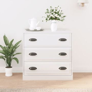 Vidaxl vidaXL Omarica sijajno bela 70x35,5x67,5 cm