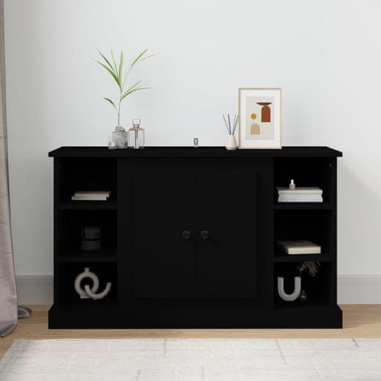 Vidaxl Komoda črna 100x35,5x60 cm inženirski les