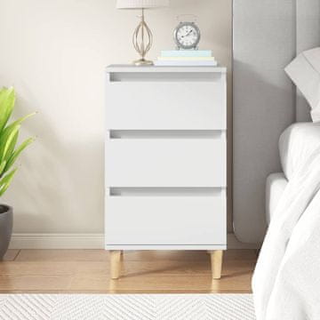 Vidaxl vidaXL Nočna omarica, bela, 40x35x70 cm, material na osnovi lesa