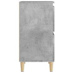 Vidaxl Komoda 3 kosa betonsko siva 60x35x70 cm inženirski les