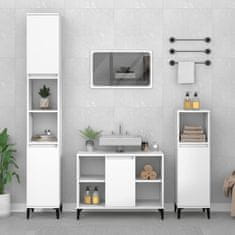 Vidaxl Omarica za umivalnik bela 80x33x60 cm inženirski les