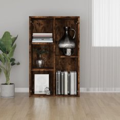 Vidaxl Knjižna omara/komoda dimljen hrast 50x25x80 cm inženirski les