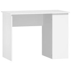 Vidaxl Pisalna miza bela 100x55x75 cm inženirski les