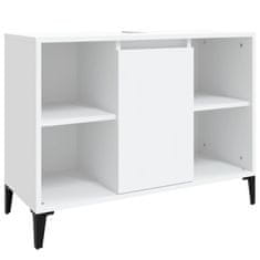 Vidaxl Omarica za umivalnik bela 80x33x60 cm inženirski les
