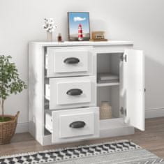 Vidaxl Komoda bela 70x35,5x67,5 cm inženirski les