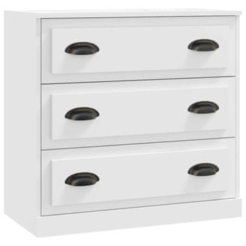 Vidaxl Komoda bela 70x35,5x67,5 cm inženirski les