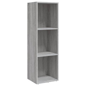 Vidaxl Knjižna/TV omara siva sonoma 36x30x114 cm inženirski les