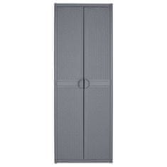 Vidaxl Vrtna omara siva 65x45x172 cm PP ratan