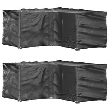 Vidaxl vidaXL Prevleke za vrtno pohištvo L, 2 kosa, 16 luknjic, 215x215x90 cm