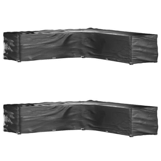 Greatstore Prevleka za pohištvo L oblike 2 kosa 20 obročkov 300x300x70 cm