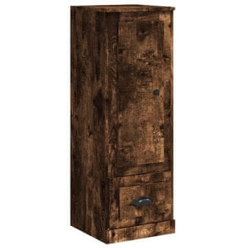 Vidaxl Visoka omarica dimljeni hrast 36x35,5x103,5 cm inženirski les