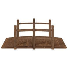 Vidaxl Vrtni most z ograjami 150x67x56 cm trdna smrekovina