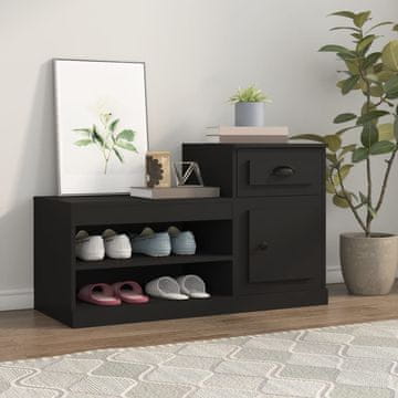 Vidaxl vidaXL Omarica za čevlje črna 100x42x60 cm lesena