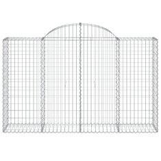 Vidaxl Obokane gabion košare 7 kosov 200x50x120/140cm pocinkano železo