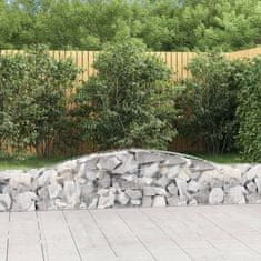 Vidaxl Obokane gabion košare 25 kosi 400x30x40/60 cm pocinkano železo