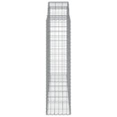 Vidaxl Obokana gabionska košara 9kos 200x50x160/180cm pocinkano železo